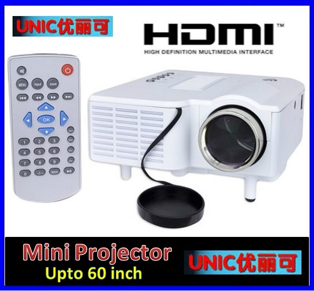 Original UNIC UC28+ 3rd Generation LED Projector with DIRECT VGA HDMI AND REMOTE CONTROL INCLUDED!